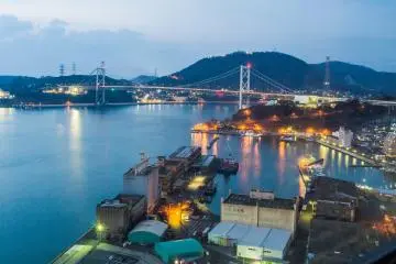 View of the Kanmon Strait from Mojiko Retro Highmart
