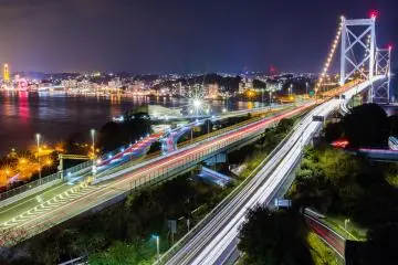 View of the Kanmon Bridge from Mekari Park