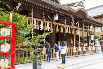 Yasaka Shrine is on the castle grounds near the Riverwal