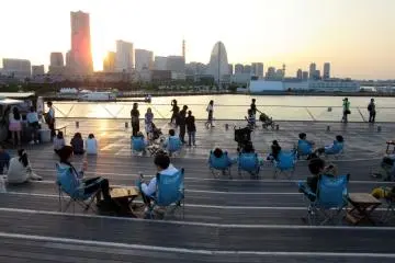 My favorite view of Yokohama from Osanbashi Pier