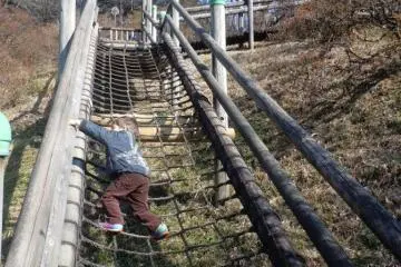 Getting to the top of the slide is fun too!