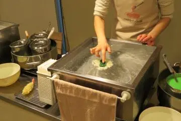 Placing the veggie on top