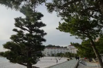 Strolling along the promenade