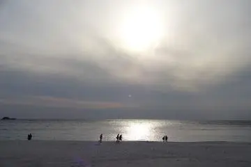 Winter sunset at Shirahama Beach