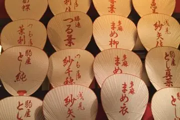 La décoration à l'entrée du restaurant rappelle que nous sommes dans le quartier de Gion