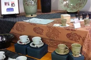 Prize winning ceramics in the souvenir shop