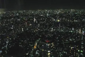 Grand view of Tokyo at night from the 60th floor Observatory