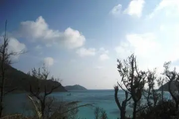 Beautiful ocean front views from the room at Southern Cross Hotel in Aharen Tokashiki-son Island Okinawa