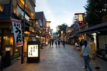 Side streets like this one connect to Nakamise Dori, and are filled with their own special shops and restaurants for visitors to enjoy