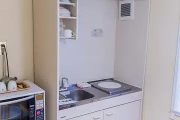 Cabins have full kitchens
