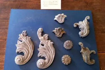 A selection of plasterwork details found throughout the building.