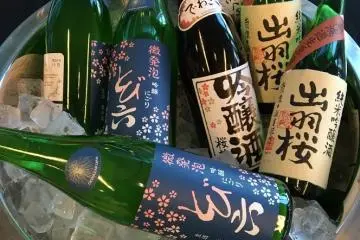 A selection including Junmai Ginjo by Dewazakura