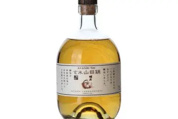 Akashi Tai Genmai sake with a rich cocoa taste