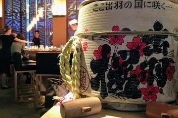 Taruzake is aged and sometimes even served from the barrel