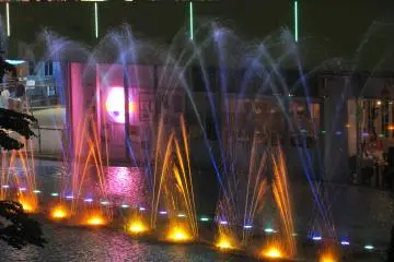 The water shows are unique and play different music