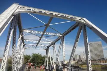 Train bridge of the Kisha-michi Promenade