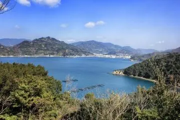 The view of Yawatahama from the northern side of the cape.