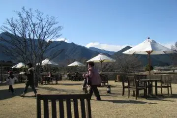 Open-air cafe. We came on a special day and got free coffee!