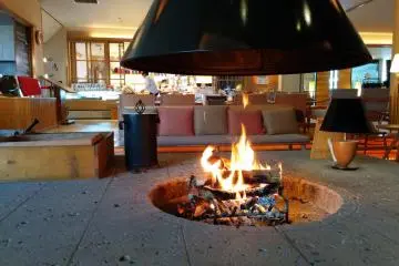 Fireplace at Yutomori Club