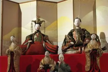 Traditional exhibition of dolls for Hinamatsuri