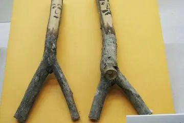 Old wooden dolls