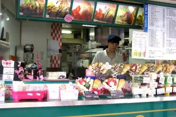 The crepes stall