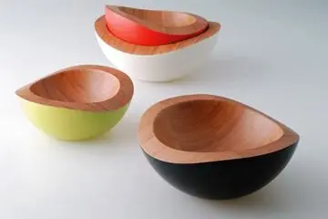 bamboo bowls in 3 different sizes.  This product range is called 'nuts'