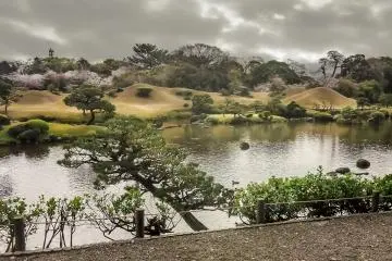 Bien que le Suizen-ji soit célèbre pour sa brume de début de journée, j'ai pourtant été accueilli par une bruine constante et un ciel couvert