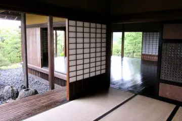 During warmer weather, the house is open on all sides
