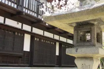 A stone lantern lit the street in the past