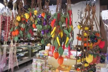 It sells crafts and sweets