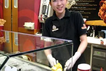 Nice girl at the cafe