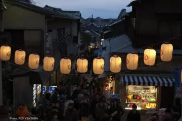 Paper lanterns on the main street