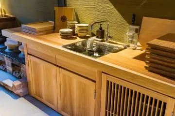 Terdapat dapur yang lengkap di sini