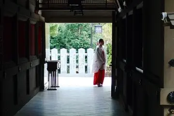 A shrine maiden