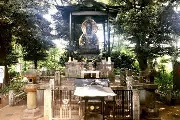 Buddha hidden behind the temple