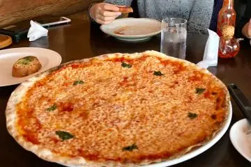 Large Pizza Margarita spread!