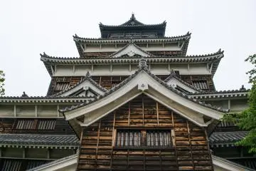 Hiroshima Castle, which was rebuilt after it was destroyed in 1945 by the atomic bomb.