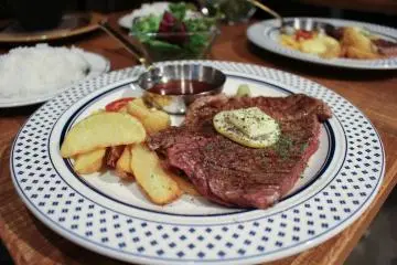Steak at Nick Stock