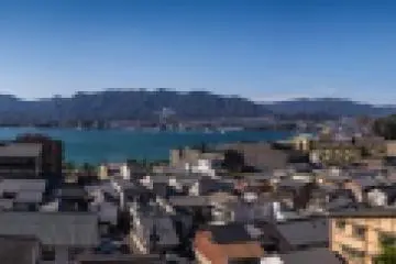 Panoramic view of the town on Miyajima island