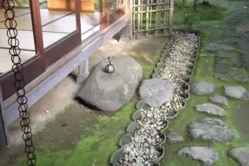 Outside the house