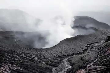 Even before the huge eruption in 2016, tourists with breathing difficulties were warned against visiting Mount Aso because of its high sulphur content