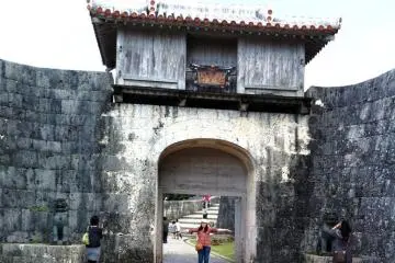 Shuri Castle a world heritage site in Naha Okinawa is a popular spot for tourists