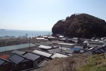 Okishimacho, the small township on Okishima, Lake Biwa