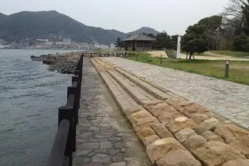 The former beach where Musashi and Kojiro clashed