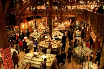 The nostalgic atmosphere inside the beautiful Music Box Museum.