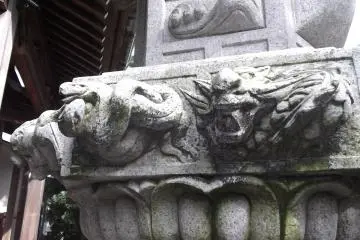 Detail on one of the lanterns
