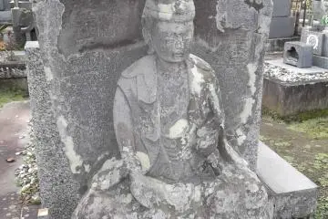 Many of the statues are worn and weathered with age