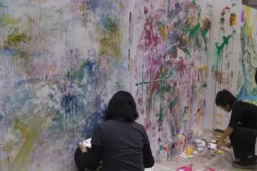 Artists hard at work