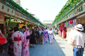 Looking down Asakusa Nakamise Shopping St.
